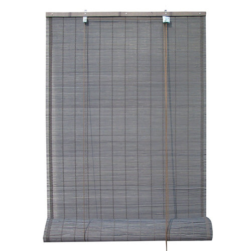 Estor enrollable de bambú gris inspire de 90x230cm