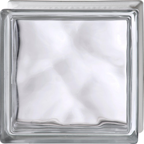 Bloque de vidrio ondulado neutro basic 19x19x8 cm