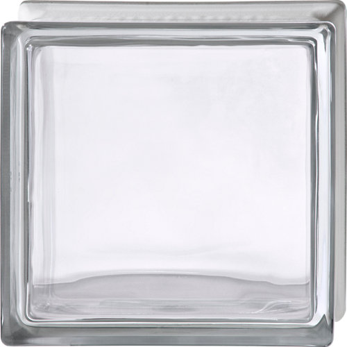 Bloque de vidrio liso neutro basic 19x19x8 cm