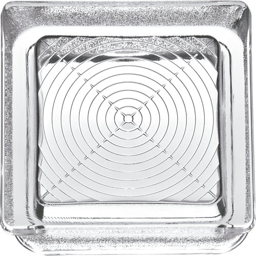 Bloque de vidrio ondulado neutro 14,5x14,5x5,5 cm