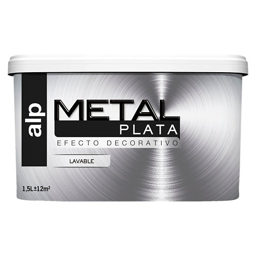 Pintura decorativa alp efecto metal plata 1 5l