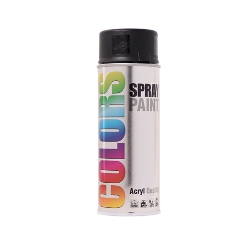 Spray pintura colors negro mate 400ml