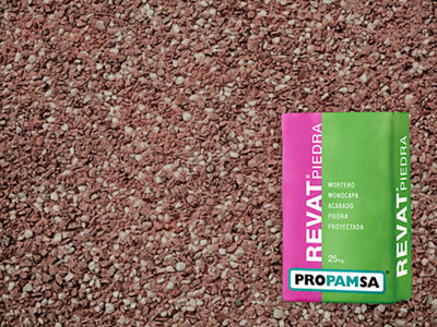 Mortero monocapa PROPAMSA Revat Piedra rojo 25 kg · LEROY MERLIN
