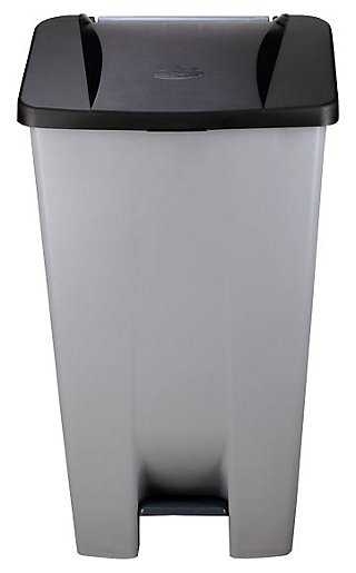 Contenedor de basura de calle con pedal de plástico 120L · LEROY MERLIN