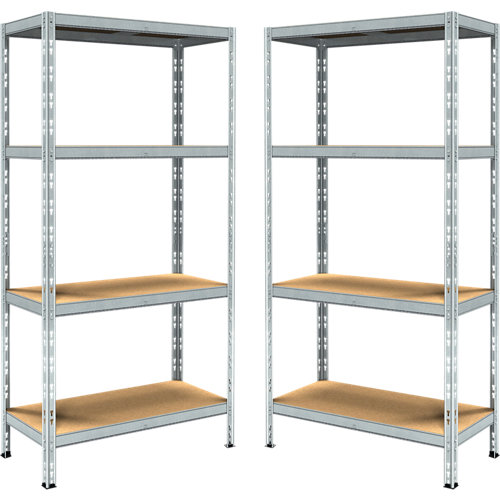 Lote de estanterías metálicas en kit de 40x90 cm y carga max. 200 kg por balda