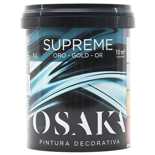 Pintura decorativa osaka supreme oro 1l de la marca OSAKA en acabado de color Amarillo / dorado fabricado en Varios, ver descripción