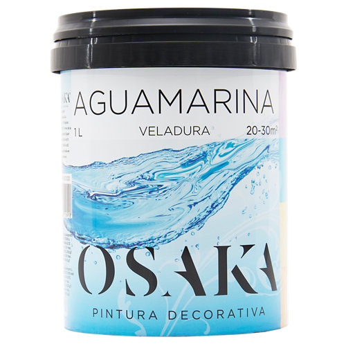 Pintura decorativa osaka aguamarina 1l