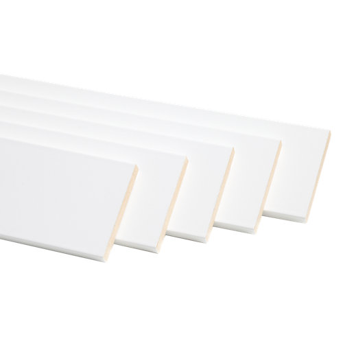 Puerta bari plus blanca ciega 7x2x92,5 cm i 25 Pack de 5 jambas madera rechapado blanco 7x220x1 cm