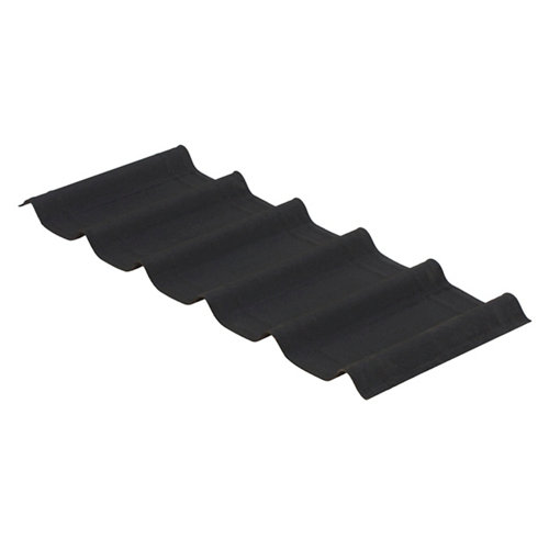 Pack de 7 tejas asfálticas onduvilla negras 1060x400 mm 7 placas