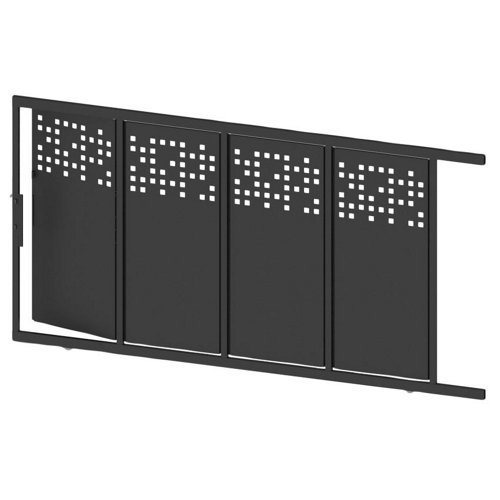 Puerta corredera+peatonal tetris up negra 400x200 cm