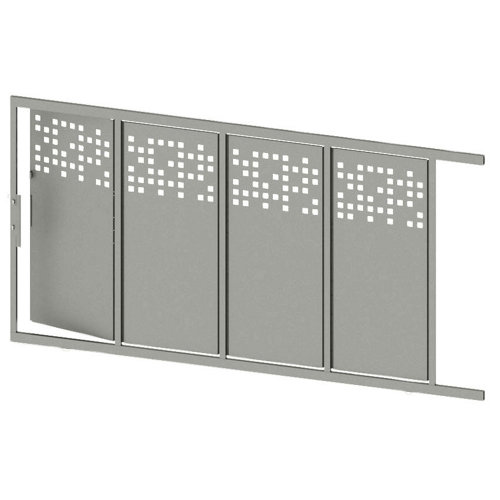 Puerta corredera+peatonal tetris up blanco 400x200 cm