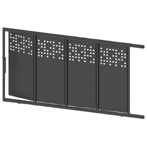 Puerta corredera+peatonal tetris up gris forja 400x200 cm