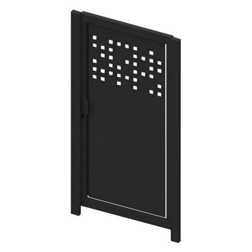 Puerta peatonal tetris up 100x200 cm negra