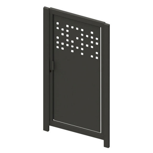 Puerta peatonal tetris up 100x200 cm gris forja