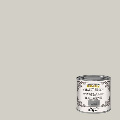 Pintura a la tiza chalky finish rust-oleum 125 ml gris invernal