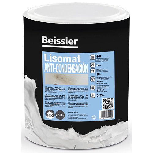 Pintura lisomat anticondensación beissier 750ml blanco