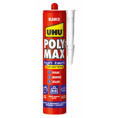 Adhesivo de montaje poly max high tack blanco 425 gr