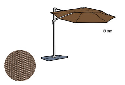 Toldo Para Parasol De Poliester Marron De 350x300 Cm Leroy Merlin