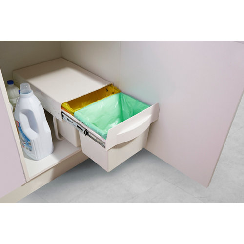 Cubo de basura interior de mueble manual para menos de