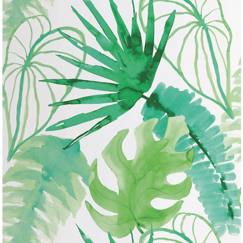 Papel pintado tradicional vegetal jungla