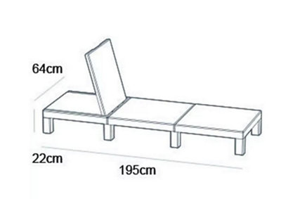 Tumbona de jardín Daytona de resina marrón 80x22x120 cm · LEROY MERLIN