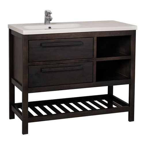 Mueble baño amazonia gris oscuro 100 x 45 cm