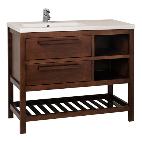 Mueble baño amazonia marrón 100 x 45 cm