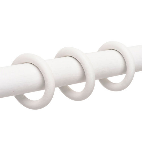 10 anillas de madera ø 28 mm blanco