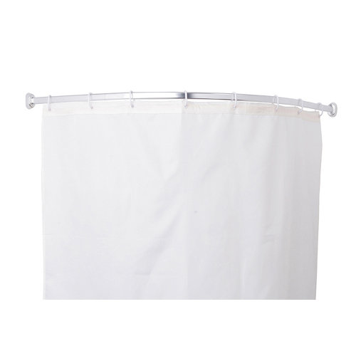 Barra cortina de baño curva cromo 90x90 cm