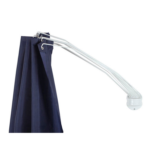 Barra cortina de baño paraguas blanco 65x65 cm