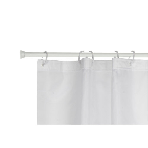 Barra cortina de baño recta blanco 135 cm