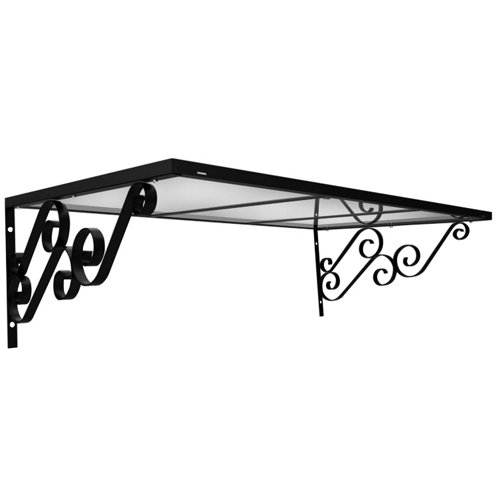 Suelo laminado artens forte león especial 28 Marquesina de aluminio negro y cubierta de policarbonato rígido blanco 43x140 cm