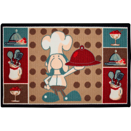 Alfombra multicolor poliamida mas casa chef 57 x 140cm