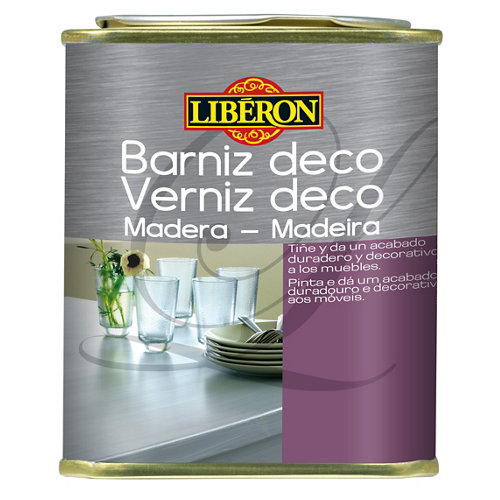 Barniz deco para madera pizarra 0,25l