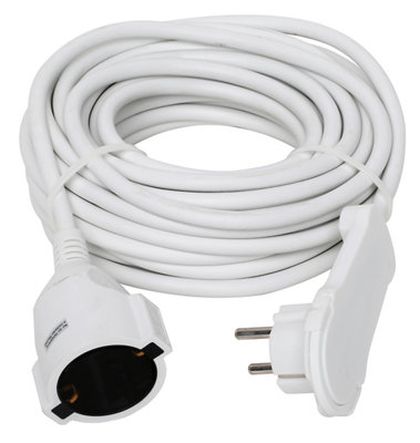Prolongador de cable LEXMAN H05VV-F blanco 3x1,5 mm² 20m
