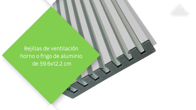 Rejillas de ventilación horno o frigo de aluminio de 59.6x12.2 cm · LEROY  MERLIN
