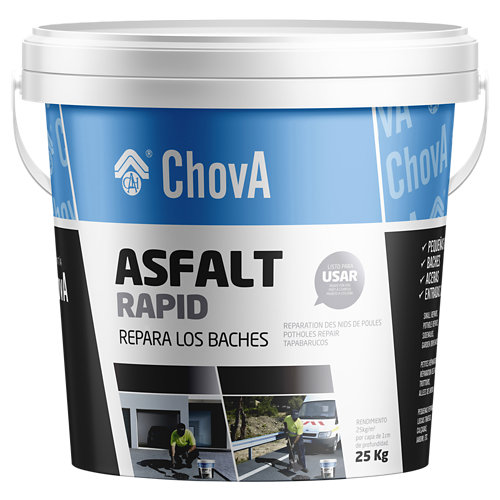 Impermeabilizante asfáltico en frío asfalrapid de 25 kg