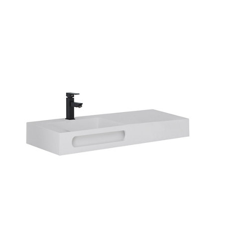 Lavabo suspendido zeus blanco 81x12x46 cm