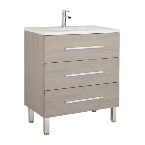Mueble baño madrid roble gris 70 x 45 cm