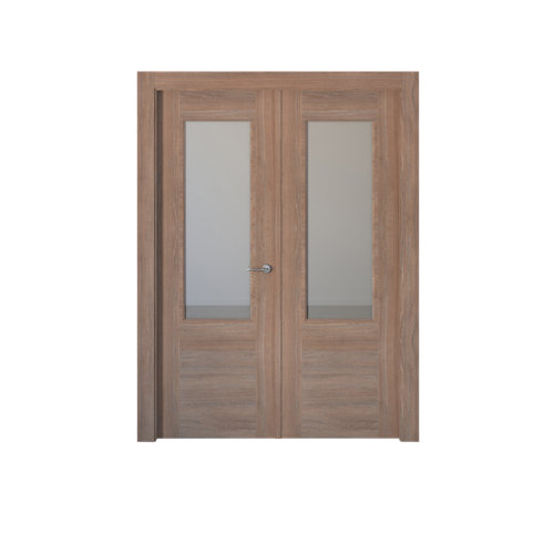 puerta oslo nogal de apertura izquierda de 145 cm