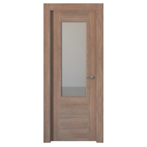 Puerta doble con cristal oslo roble miel 130x125 d (82+42)cm 24 puerta oslo nogal de apertura izquierda de 82.5 cm