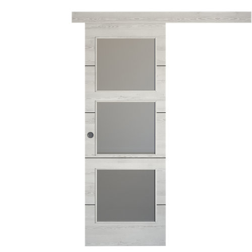 Puerta de interior corredera berna blanco de 72.5 cm