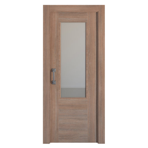 Puerta de interior corredera oslo nogal de 82.5 cm