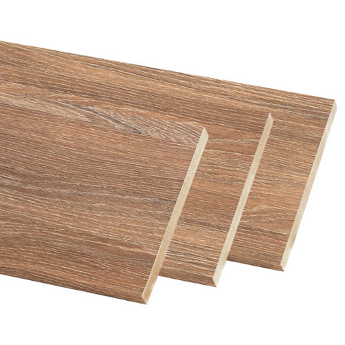 Kit de 3 molduras mdf nogal 50 x 10 mm