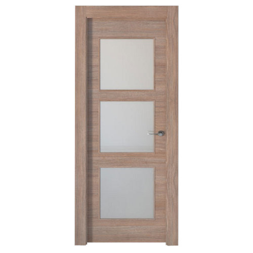 Puerta acorazada izquierda marrón/marrón de 210x93 cm 25 Puerta berna nogal de apertura izquierda de 72.5 cm