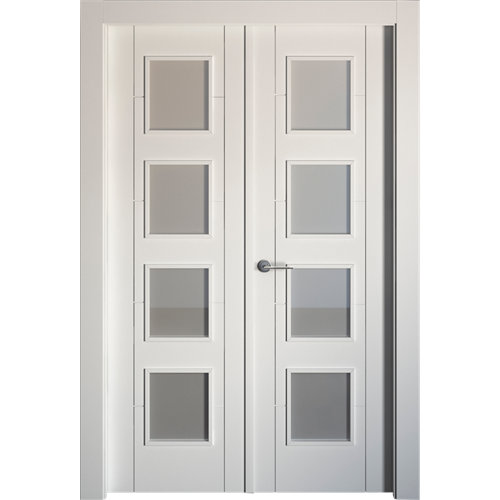 puerta noruega plus blanco de apertura derecha de 145 cm