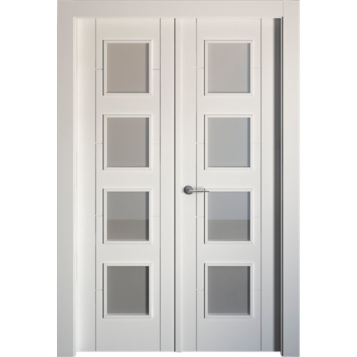 Revestimiento de pared de pvc serie element 3d grosfillex 24 puerta noruega plus blanco de apertura derecha de 145 cm