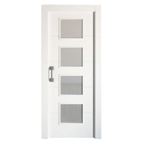 Puerta de interior corredera lucerna blanco de 72.5 cm