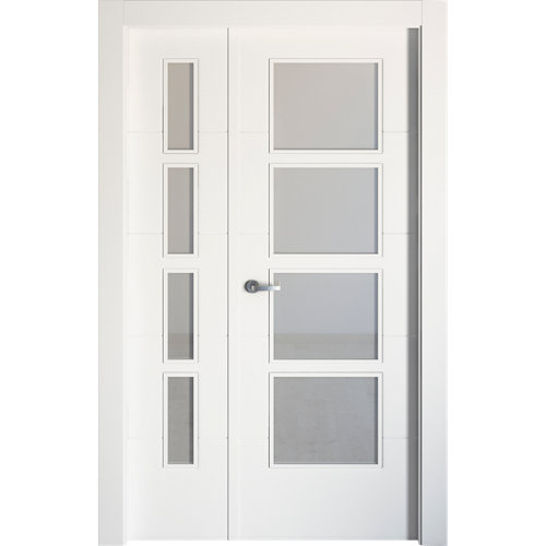 Puerta lucerna plus blanco de apertura derecha de 115 cm