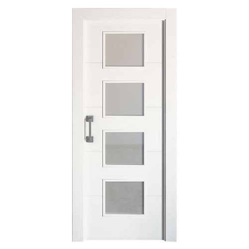 Puerta de interior corredera lucerna blanco de 82.5 cm